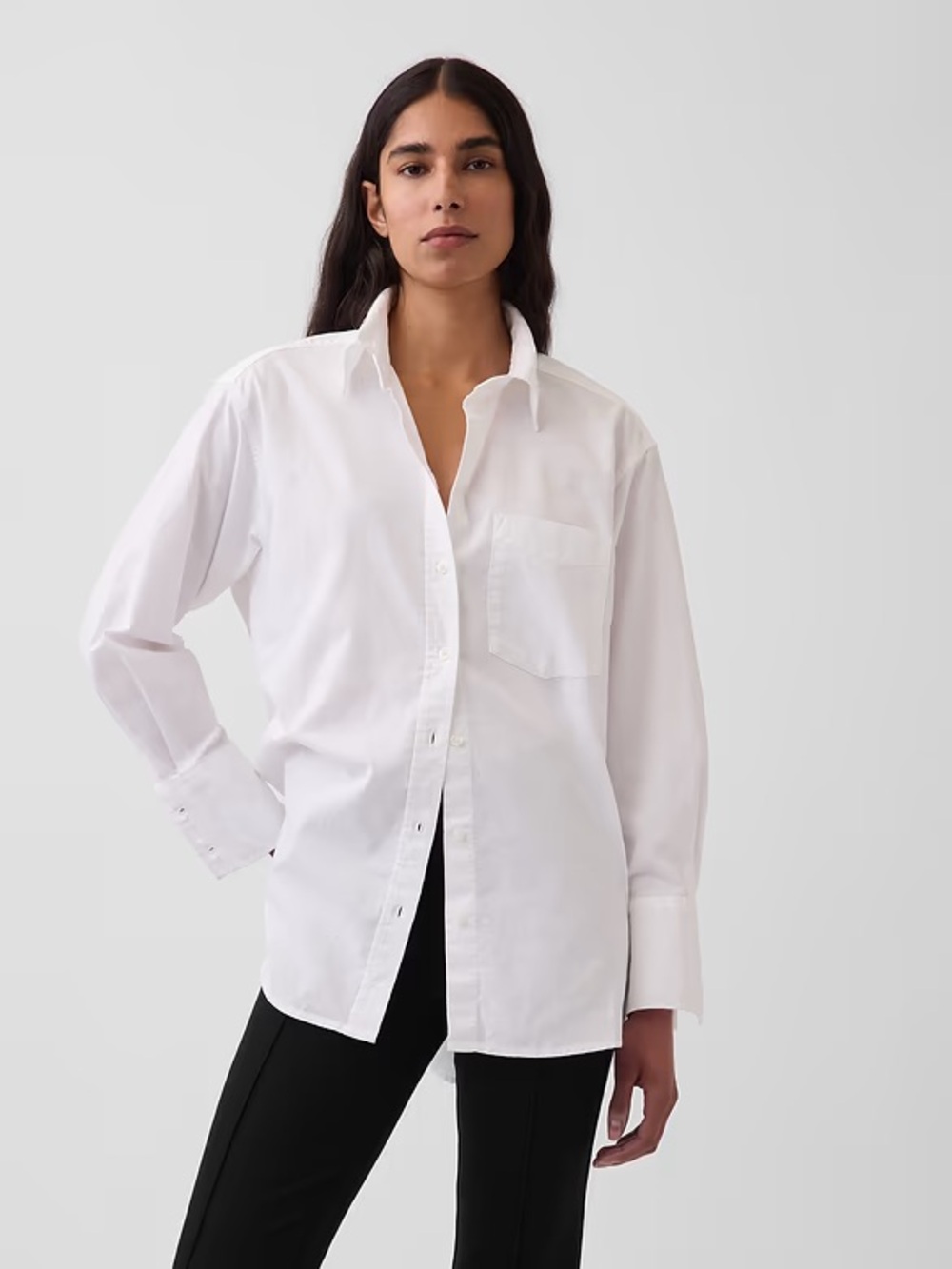 GAP White Classic Button-Down Shirt